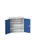 wandkast 800x800x350mm 2xStalen bodem sokkel Ral 7035 front Ral 5010
