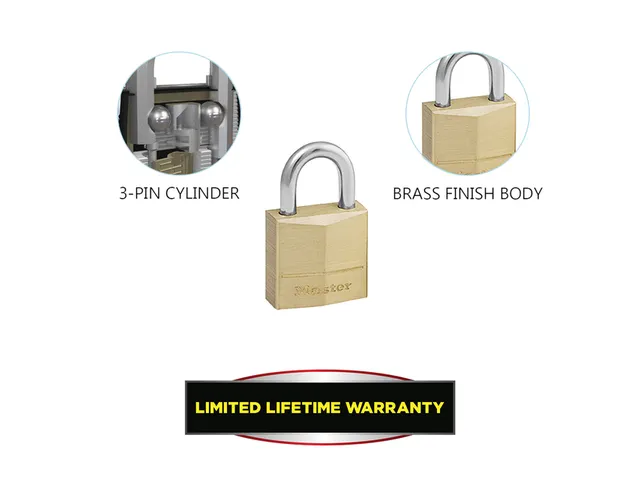 Hangslot MasterLock 4 gelijksluitend messing 20mm