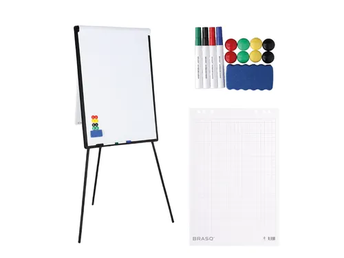 BRASQ Flipover Basic 70x100cm Magnetisch Zwart inclusief accessoires
