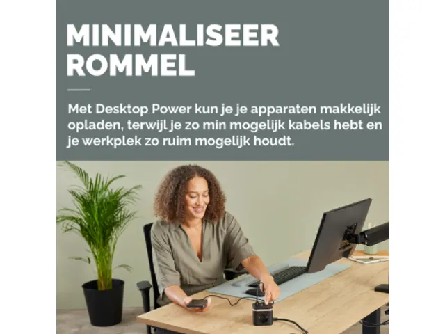 Stekkerblok Fellowes Power Cube F 3-voudig 1xUSB-A 2xUSB-C 2m zwart