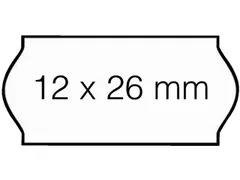 Prijsetiket 12x26mm Open-Data C6 afneembaar wit