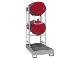 Complete Aanbieding Stapelframes 2X 1X200L Vaste Opvangbak Verzinkt