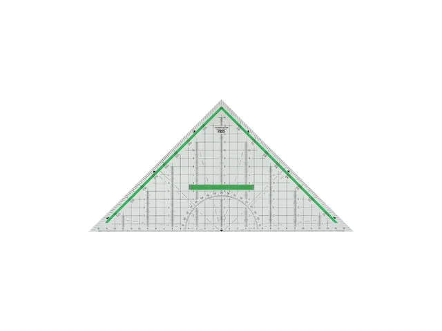 M+R PP.transp.Geodriehoek32 cm