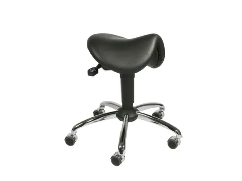 zadelkruk,zitting H 495-625mm,zitting kunstleer zwart,frame staal