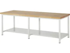 werkbank,HxBxD 840-1040x2500x900mm,beukblad,draagverm. 1250kg