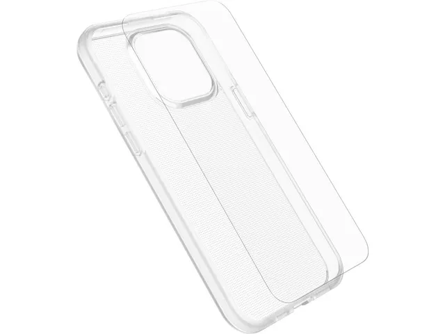 React Case + Screen Protector iPhone 15 Pro Max transparant