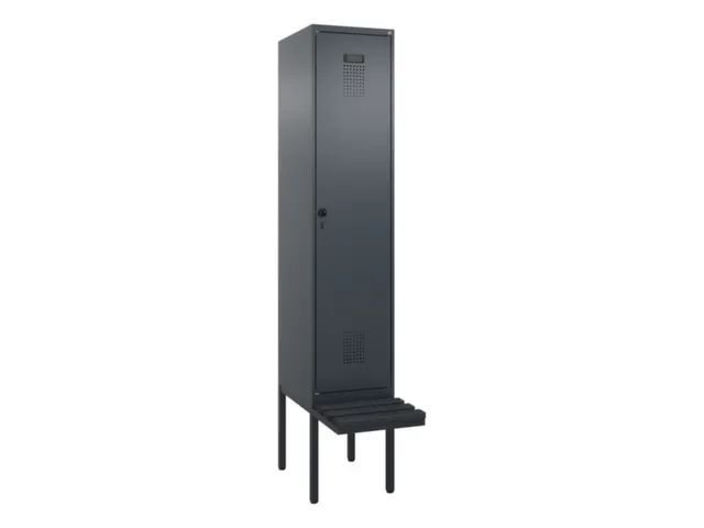 locker met bank,voor scheiding van kleding,HxBxD 2120x400x815mm,1vak