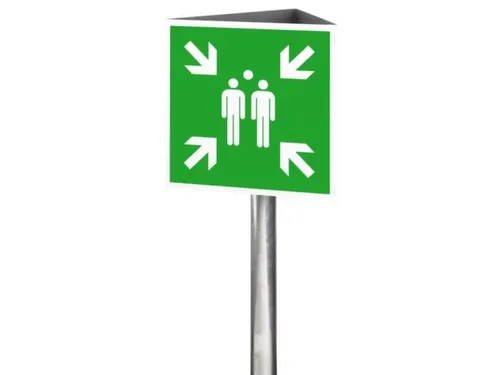 Borden Voor Vluchtroutesignalering,Verzamelpunt,Driehoekig Bord