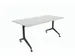 Table pliante Schaffenburg 120x80cm Blanc craie 25mm Cadre Noir