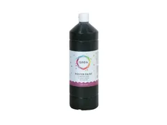 Plakkaatverf Qrea zwart 1000ml