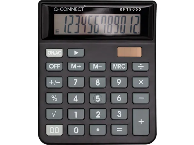 Q-CONNECT bureaurekenmachine KF19065 12 cijfers Zwart