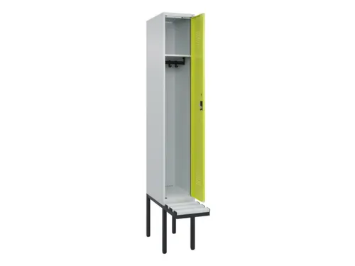 locker met bank,HxBxD 2120x300x815mm,1vak,vak B 300mm,cilinderslot