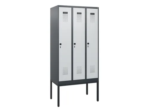 schoollocker,HxBxD 1950x900x500mm,3vak,vak B 300mm,draaigrendel