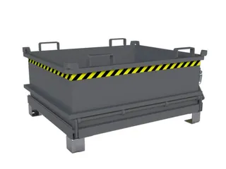 mini-bodemklepcontainer,HxLxB 625x1000x1200mm,0,37m³,inrijbeugel,staa - 2