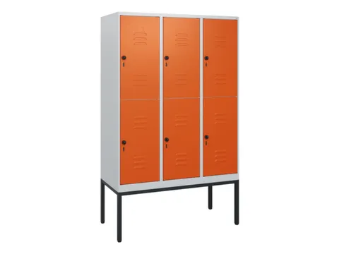dubbeldekse locker,HxBxD 1950x1200x500mm,3x2vak.,vak B 400mm