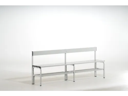 omkleedbank,HxLxD 770x2000x375mm,alu. lijsten,frame staal RAL7035