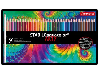 Kleurpotloden Stabilo Aquacolor 36Stuks Metalen Etui Assorti - 1