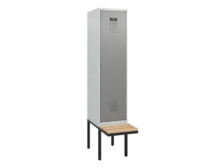 locker met bank,HxBxD 1950x400x815mm,1vak,vak B 400mm,cilinderslot - 2