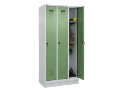 locker,HxBxD 1950x900x500mm,3vak,vak B 300mm,draaigrendel,sokkel