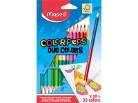 kleurpotlood Color'Peps Duo, blister met 18 stuks