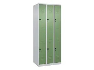 dubbeldekse locker,HxBxD 1850x750x500mm,3x2vak.,vak B 250mm - 1