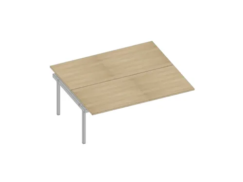 aanbouwtafel,i.h.v.,v. benchtafel m. 4-voet,HxBxD 680-760x1800x1600mm
