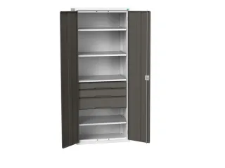 universele kast,HxBxD 2000x800x550mm,4xStalen bodem,3lade(n) - 1