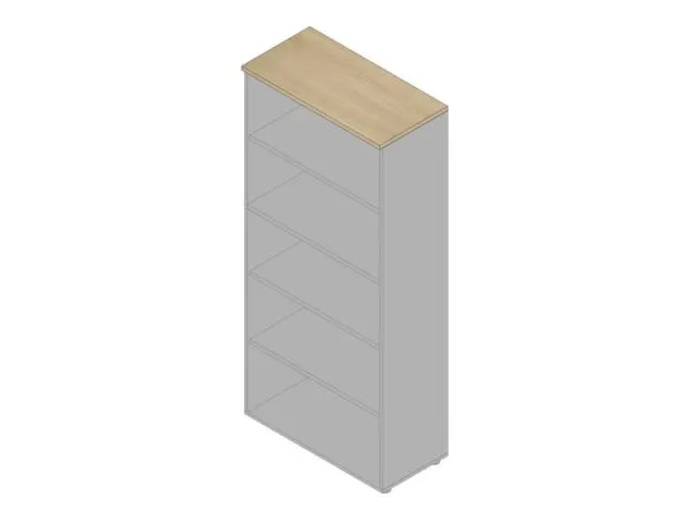 kantoorstelling 2000x900x450mm 5 OH 4xhouten vloer aluminium eiken