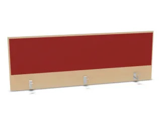 opzetpaneel,v. bureau,aanbouw achter,B 1600mm,NE-esdoorn,BN4011-rood - 1