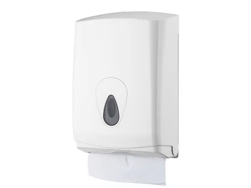 Handdoekdispenser Midi Kunststof Wit C-vouw Z-vouw