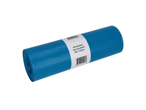 Afvalzak Cleaninq 80x110cm LDPE recycled T60 140 Liter blauw