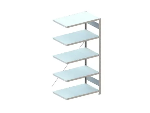 Inhaakstelling Aanbouwveld Ral7035 2000x1006x636mm 5legborden 100kg