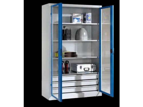 werkplaatskast HxBxD 1950x1200x500mm 4xStalen bodem 3laden slot