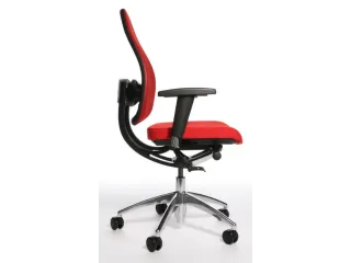 Bureaustoel Rood Zitting 430-520x 480x 500mm Netrug Synchroonmech. - 3