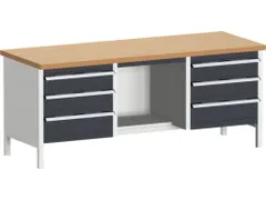 werkbank met opbergruimte,HxBxD 840x2000x750mm,beukenblad