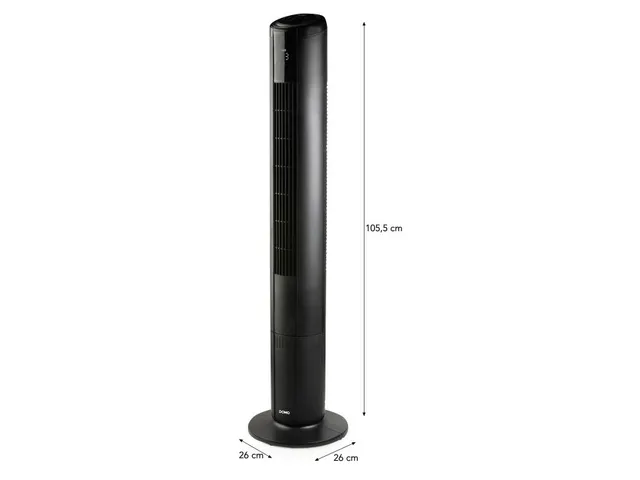 DOMO kolomventilator met sfeerlicht 105cm Zwart