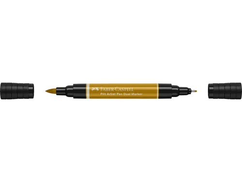 Tekenstift Faber-Castell Pitt Artist Pen duo marker 268 groen goud