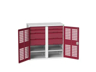 universele kast,HxBxD 1000x1050x550mm,2xStalen bodem,8lade(n) - 1