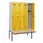 locker met bank,HxBxD 1950x1200x815mm,4vak,vak B 300mm,draaigrendel