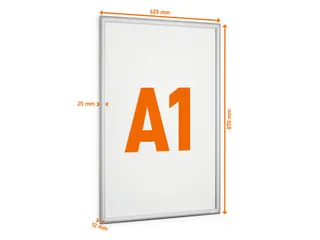 Kliklijst aluminium Outdoor A1 metaal zilver - 7
