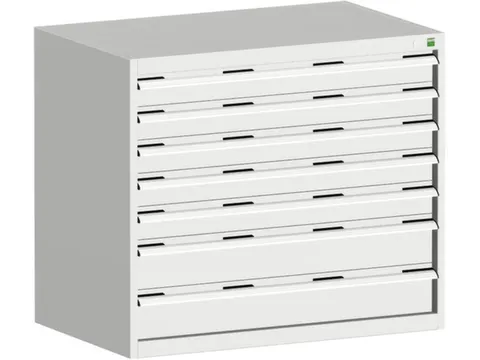 ladekast HxBxD 900x1050x650mm 7laden RAL7035 front RAL7035