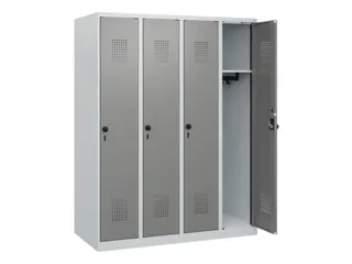 schoollocker,HxBxD 1530x1200x500mm,4vak,vak B 300mm,draaigrendel - 1