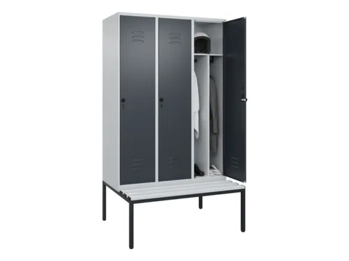 locker voor scheiding van kleding,HxBxD 2120x1200x815mm,3vak