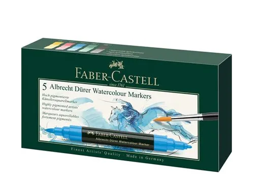 Aquarel marker Faber-Castell Albrecht Dürer doos a 5 stuks
