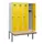 locker met bank,HxBxD 1950x1200x815mm,4vak,vak B 300mm,draaigrendel
