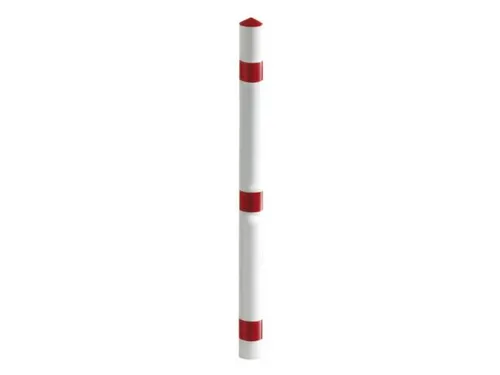 Signaleringspaal Kunststof H 900Mm Met Bodemplaat Rood/wit