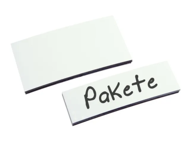bord,HxB 30x75mm,achterzijde magnetisch,folie,wit