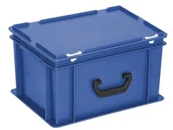 Euronorm Koffer Hxlxb 230x400x300mm 21l 1 Handgreep Blauw