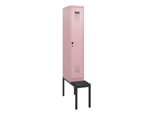 locker met bank,HxBxD 1950x300x815mm,1vak,vak B 300mm,draaigrendel