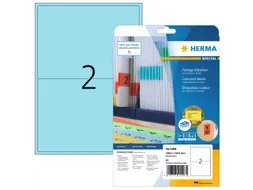 HERMA 4498 Verwijderbare etiketten A4 199,6x143,5mm Blauw 40 stuks